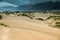 Golden sand of Lanzarote coastal dune