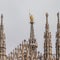 Golden Sculpture Duomo Milan