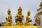 Golden sculptures at fountain in Wat Pha Nam Yoi Thailand