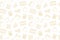 Golden seamless pattern with money, economics, investment related icons