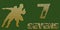 Golden Sevens Rugby Banner on Green