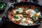 Golden Shakshuka with Chickpeas and Harissa Paste