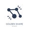 Golden share icon. Trendy flat vector Golden share icon on white
