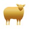 Golden sheep manger animal character