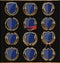 Golden Shields, labels and laurels, dark blue edition