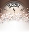 Golden shining 2020 New Year background with clock