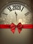 Golden shining 2020 New Year background with clock