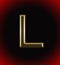 Golden and shining Alphabet(letter) L and name of individual (boy or Girl)