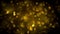 Golden Shiny Blurry Focus flickering float Wheel Of The Law Dharmachakra Symbol Bokeh Light Glitter Sparkle