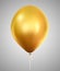 Golden shiny inflatable helium balloon