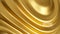 Golden shiny liquid waves 3d realistic background. Vector illustration