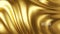 Golden shiny liquid waves 3d realistic background. Vector illustration