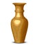 Golden shiny vase