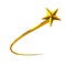 Golden Shooting Star 3d Illustration