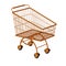 Golden shopping cart.