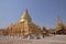 Golden Shwezigon Pagoda Myanmar Bagan pilgrimage