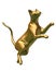 Golden Siamese Cat statue leaping