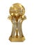 Golden - silver basketball award trophy with ball