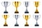 Golden and silver cup awards, champion trophy prizes