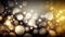 A golden and silver gradient with circular bokeh lights, adding a touch of luxury and glamour to your design, Generative AI,