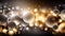 A golden and silver gradient with circular bokeh lights, adding a touch of luxury and glamour to your design, Generative AI,