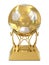 Golden - silver soccer trophy