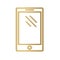 Golden smartphone icon