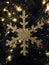 Golden snowflake ornament
