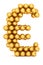 Golden Soccer balls forming a Euro sign. Big Business in sports, football, soccer