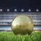 Golden Soccerball 3D on playing field