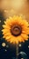 Golden Sparkle Sunflower: Minimalist Mobile Wallpaper For Grand And Sony Z9g