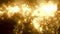 golden sparkling fireworks with glittering twinkling stars - festive background for party, wedding - 25 fps
