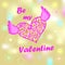 Golden sparkly background with flying violet heart shape with leopard print for 14th February happy Valentine`s day wish car