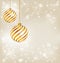 Golden spiral christmas balls