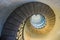 Golden spiral in a stair phare