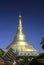 Golden spires of Buddhist stupas of Shwedagon