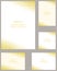 Golden square mosaic page corner design set