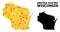 Golden Square Pattern Map of Wisconsin State