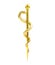 Golden Staff of Aesculapius Medical Symbol