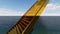 Golden stairs in ocean realistic looped animation