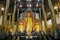 Golden standing Buddha in Viharn of Wat Chedi Luang,Thailand.