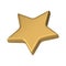 Golden star five point victory achievement prize best quality guarantee isometric 3d icon vector