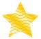 Golden star shape with scratch layer. Shiny gradient effect