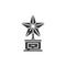 Golden star trophy black glyph icon. Winners cup. Talent show. Sign for web page, mobile app, button, logo
