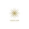 Golden Star Vector Logo. Abstract icon mark design template. Creative logotype concept element sign shape