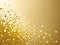 Golden Stardust - A Mesmerizing Display of Glistening Lights Against a Warm Golden Background