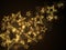 Golden stars abstract sparkling magical background