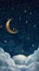 Golden Stars and Crescent Moons: A Dreamy Storybook Sky