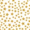 Golden stars seamless pattern