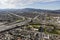 Golden State 5 and 118 Freeway Interchange aerial in Los Angeles